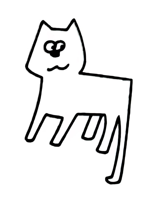 cat with a long tail