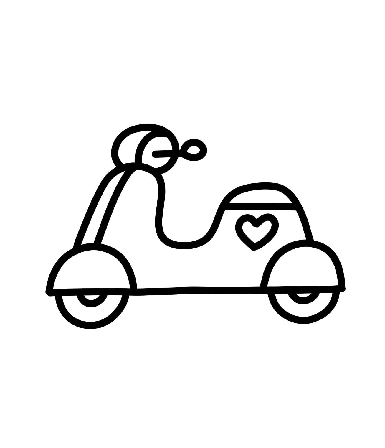 electric car with love pattern