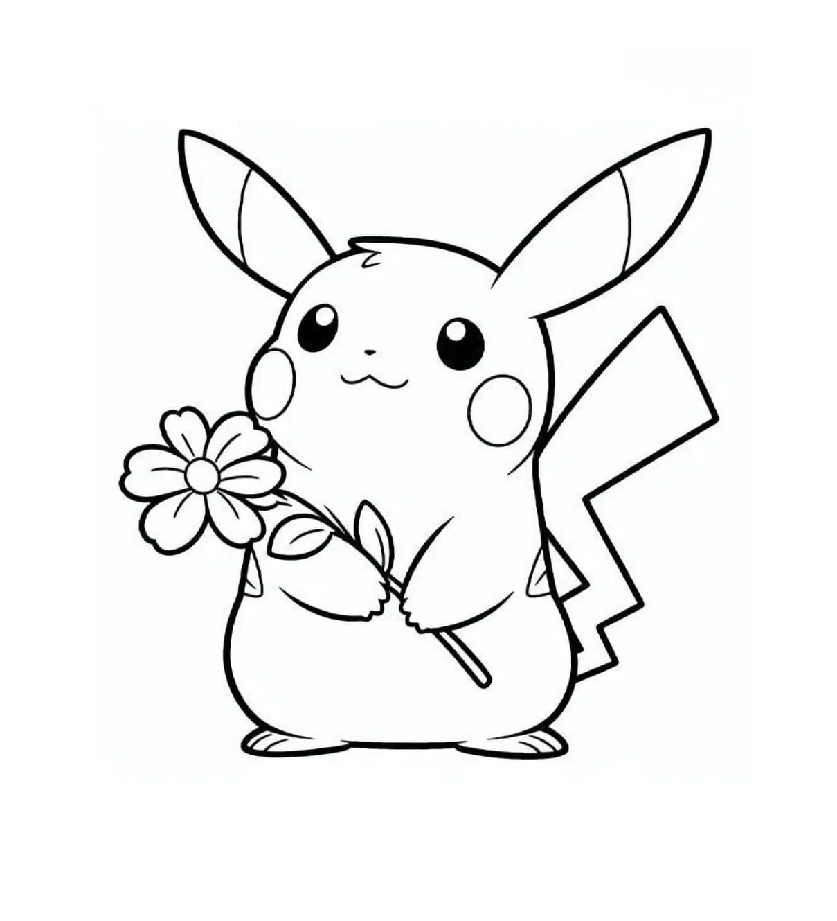 pikachu with flowers