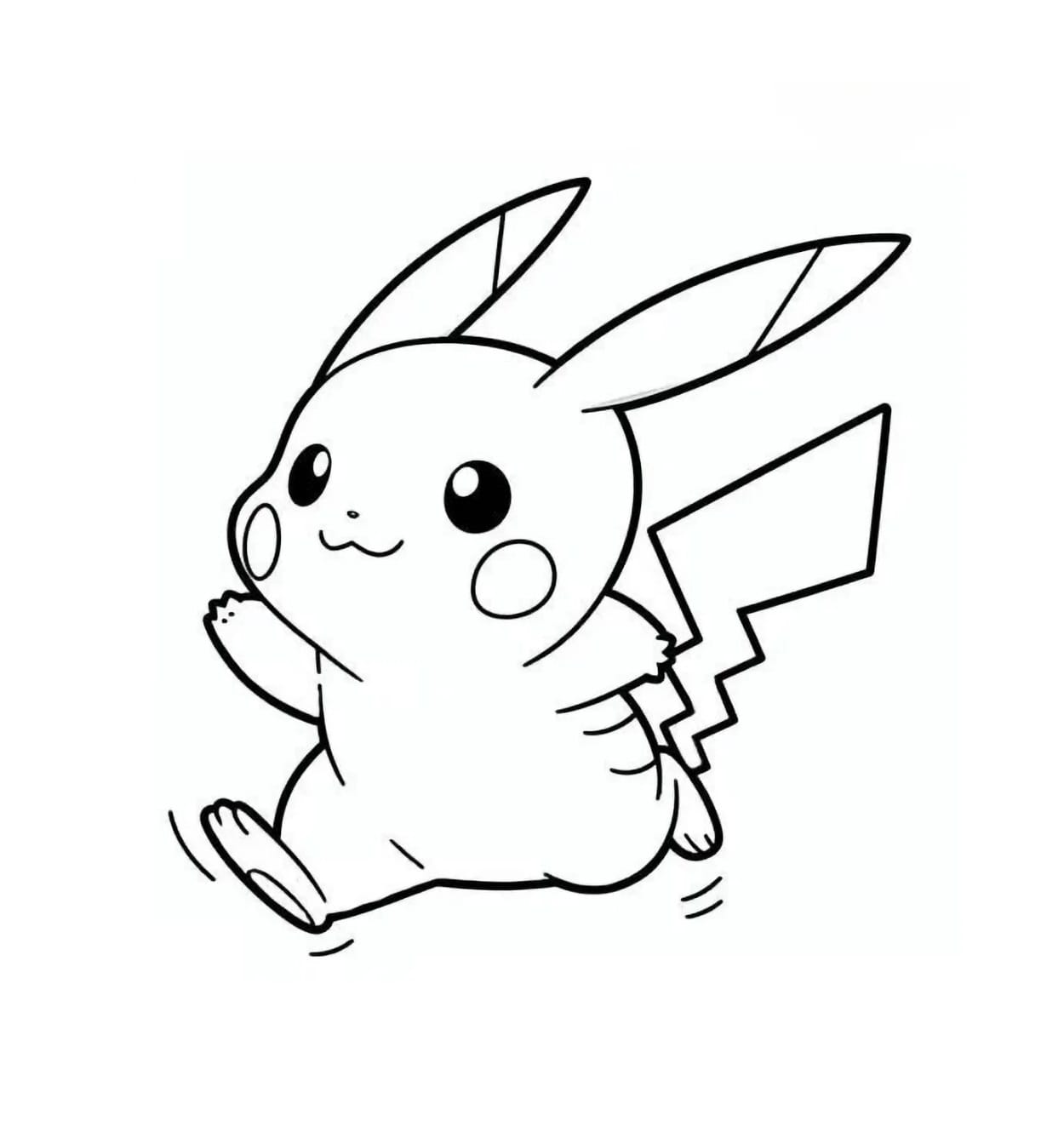 running pikachu coloring pictures
