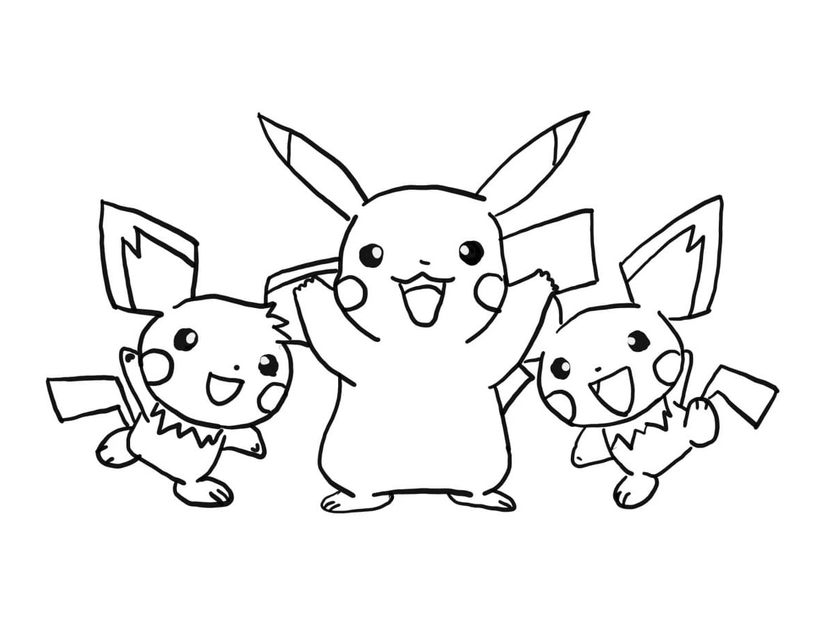 three pikachus